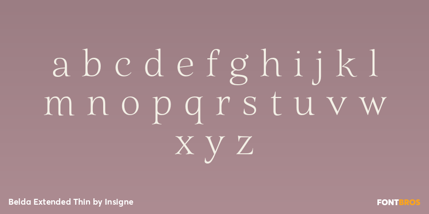 Belda Extended Thin Font Poster #1