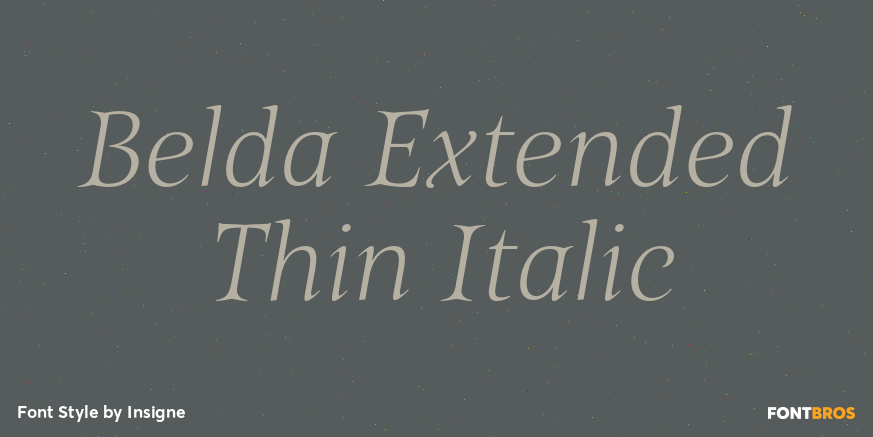 Belda Extended Thin Italic Font Poster #1