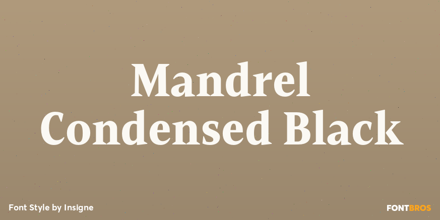 Mandrel Condensed Black Font Poster #1
