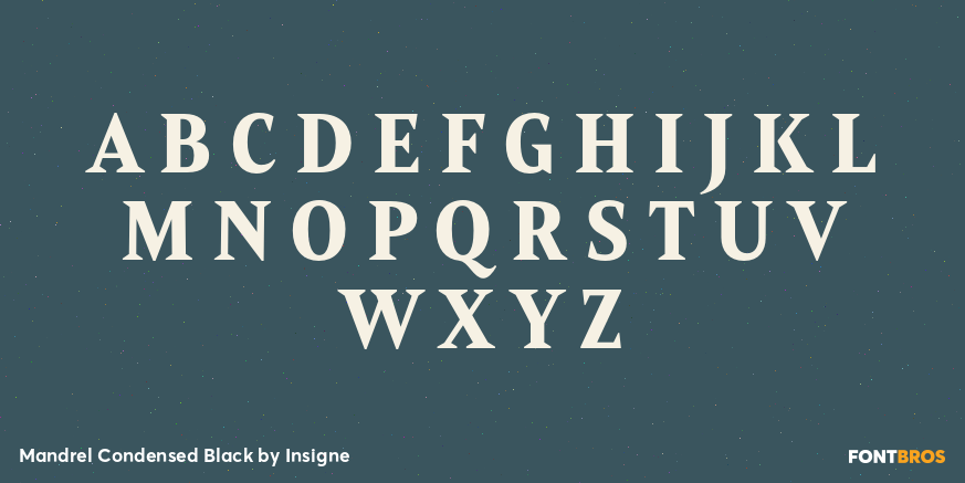 Mandrel Condensed Black Font Poster #1