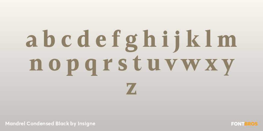 Mandrel Condensed Black Font Poster #1