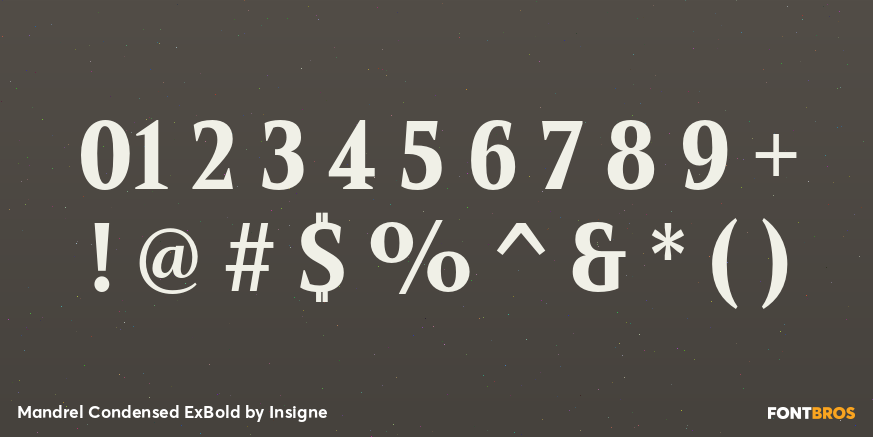 Mandrel Condensed ExBold Font Poster #1