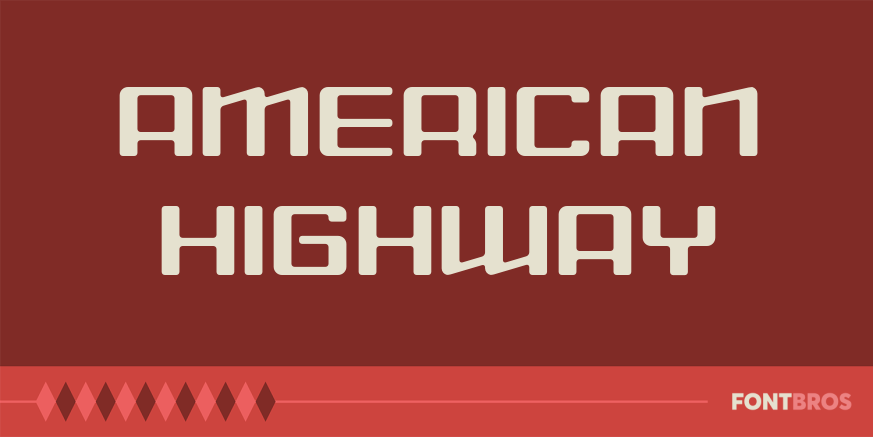American Highway Font Poster