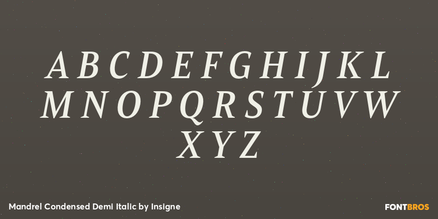 Mandrel Condensed Demi Italic Font Poster #2
