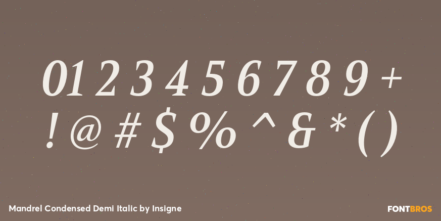 Mandrel Condensed Demi Italic Font Poster #4