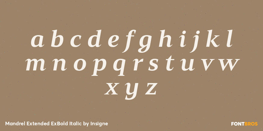 Mandrel Extended ExBold Italic Font Poster #3