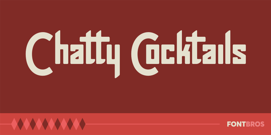 Chatty Cocktails Font Poster