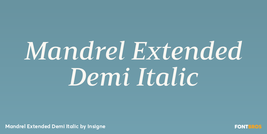 Mandrel Extended Demi Italic Font Poster #1
