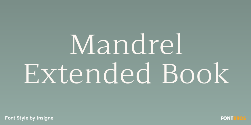 Mandrel Extended Book Font Poster #1