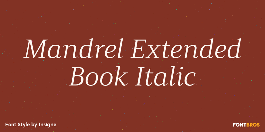 Mandrel Extended Book Italic Font Poster #1