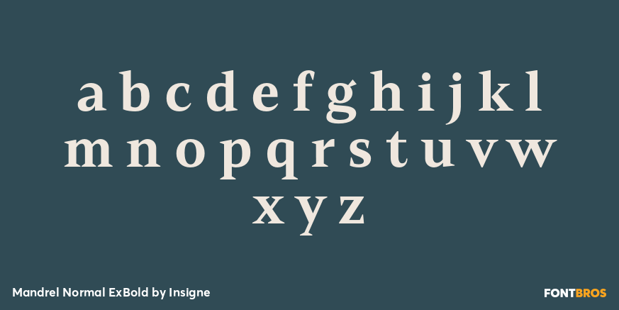 Mandrel Normal ExBold Font Poster #3