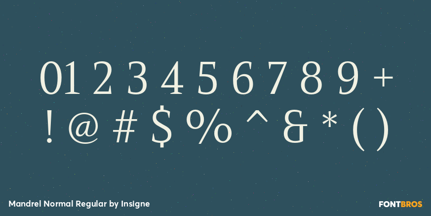 Mandrel Normal Regular Font Poster #1