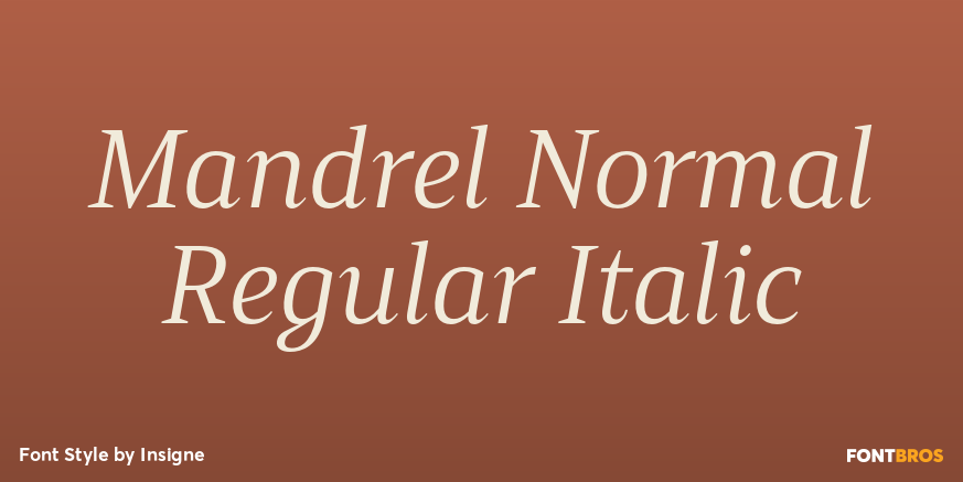Mandrel Normal Regular Italic Poster