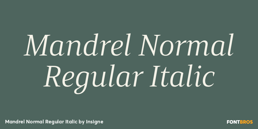 Mandrel Normal Regular Italic Poster
