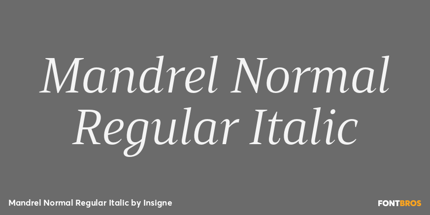 Mandrel Normal Regular Italic Poster