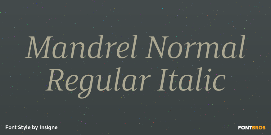 Mandrel Normal Regular Italic Poster
