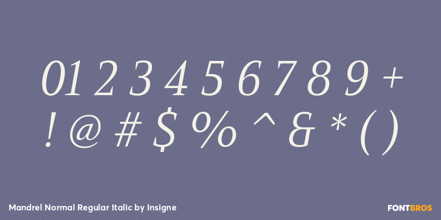 Mandrel Normal Regular Italic Font Poster #1