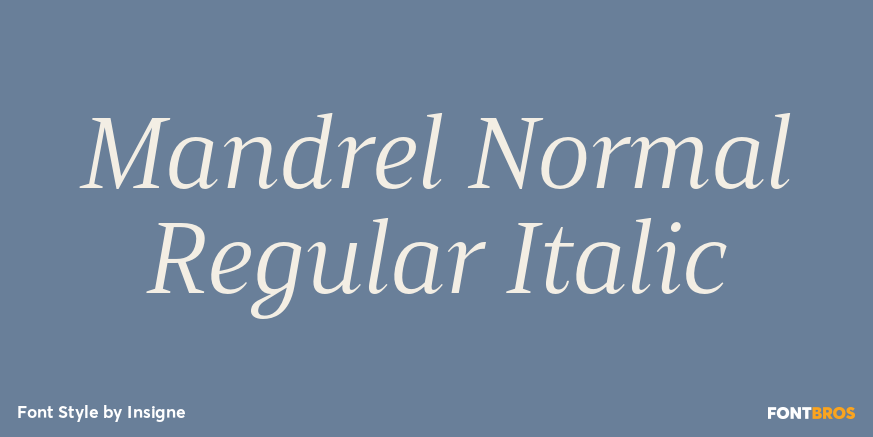 Mandrel Normal Regular Italic Poster