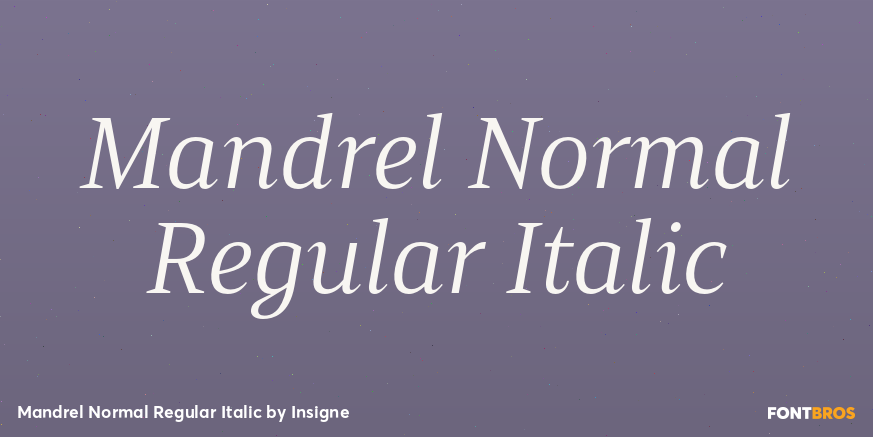 Mandrel Normal Regular Italic Poster