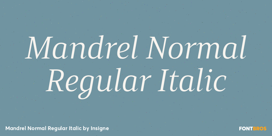Mandrel Normal Regular Italic Poster