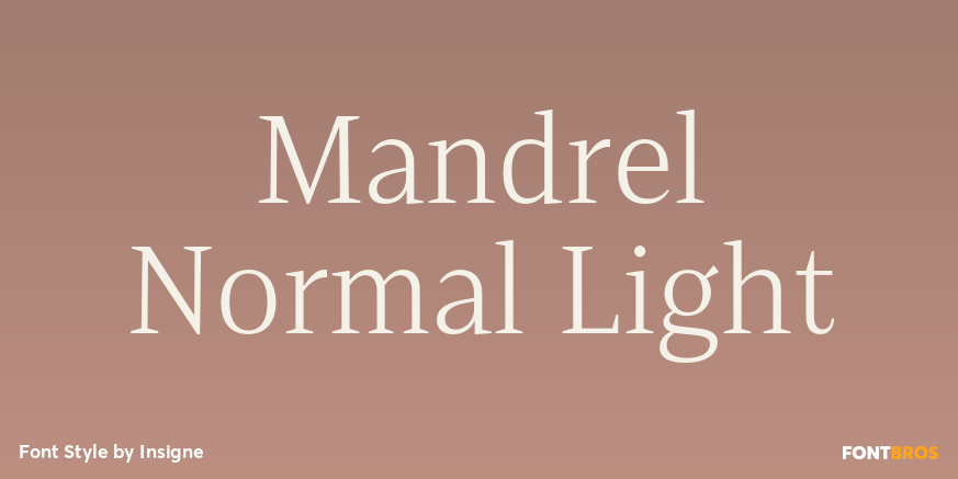 Mandrel Normal Light Font Poster #1