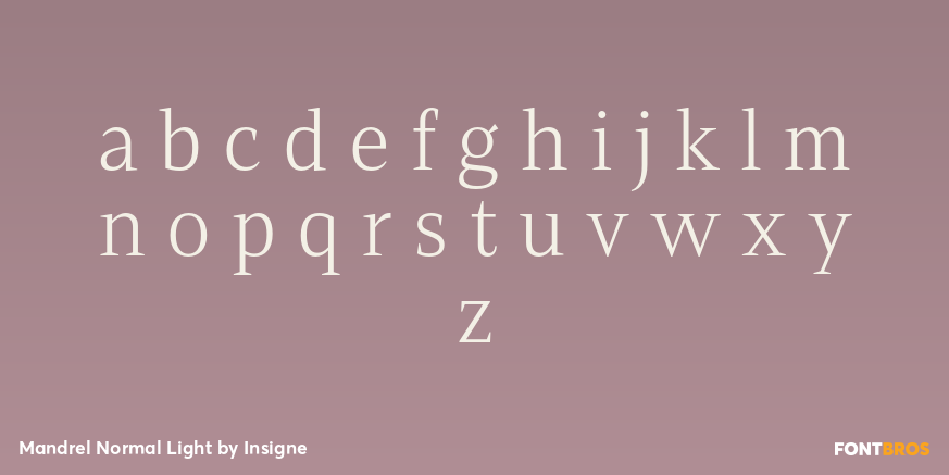 Mandrel Normal Light Font Poster #1