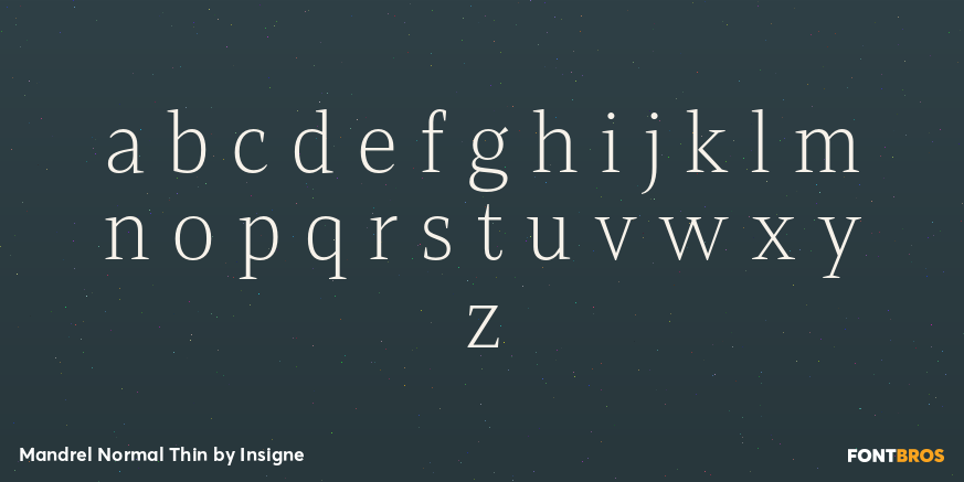 Mandrel Normal Thin Font Poster #1