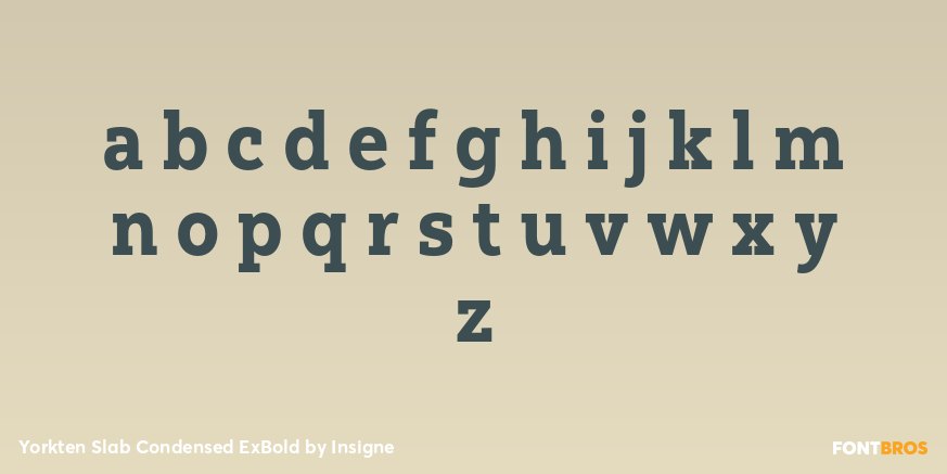 Yorkten Slab Condensed ExBold Font Poster #3
