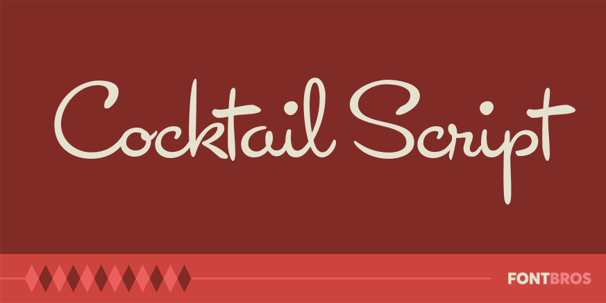 Cocktail Script Font Poster