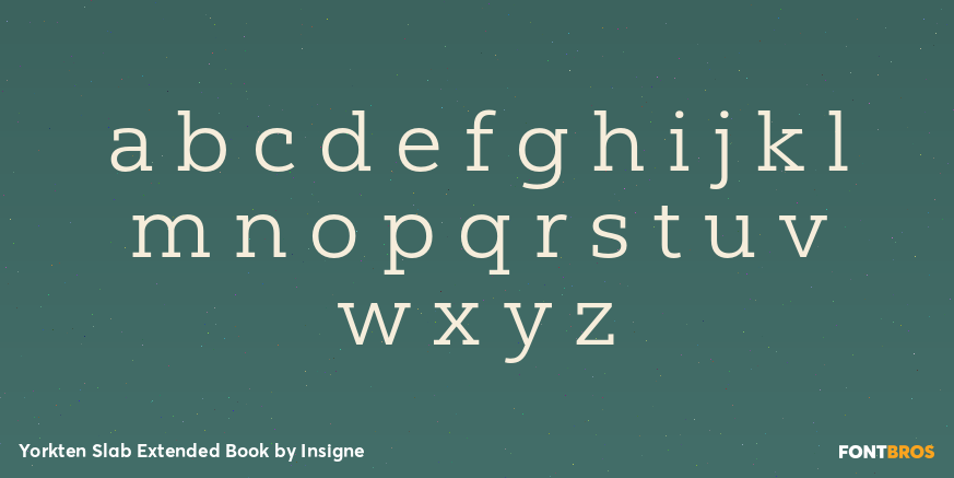 Yorkten Slab Extended Book Font Poster #1