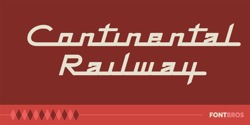 Continental Railway Font Poster #1