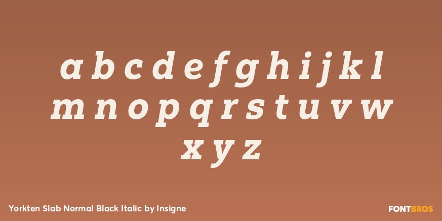 Yorkten Slab Normal Black Italic Font Poster #3