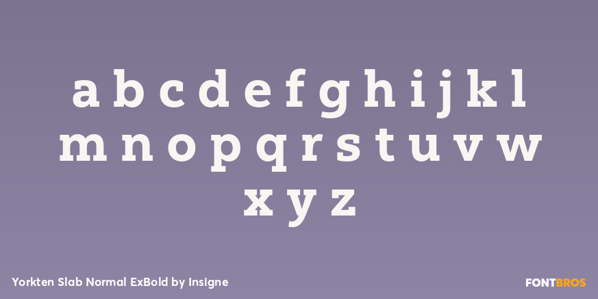 Yorkten Slab Normal ExBold Font Poster #3