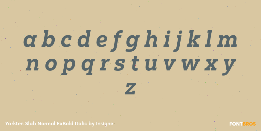 Yorkten Slab Normal ExBold Italic Font Poster #3