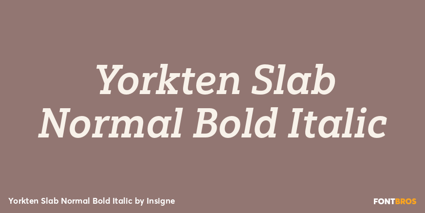 Yorkten Slab Normal Bold Italic Font Poster #1