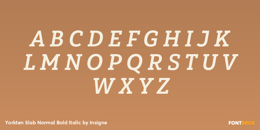Yorkten Slab Normal Bold Italic Font Poster #2