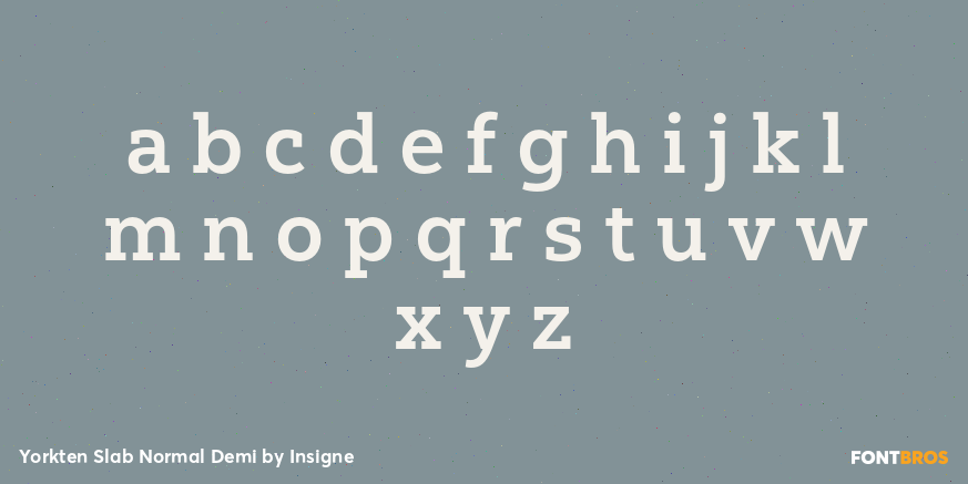 Yorkten Slab Normal Demi Font Poster #3