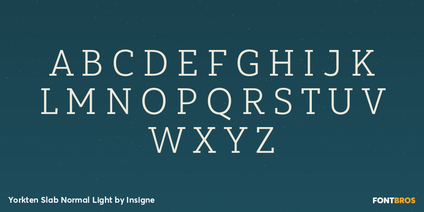 Yorkten Slab Normal Light Font Poster #1