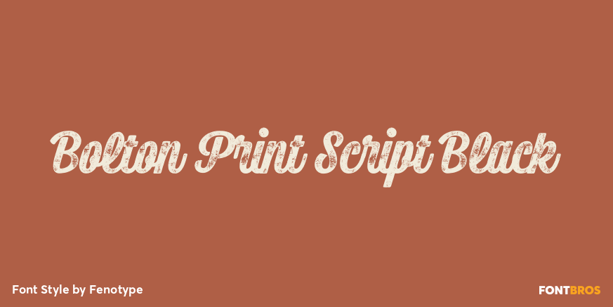 Bolton Print Script Black Poster