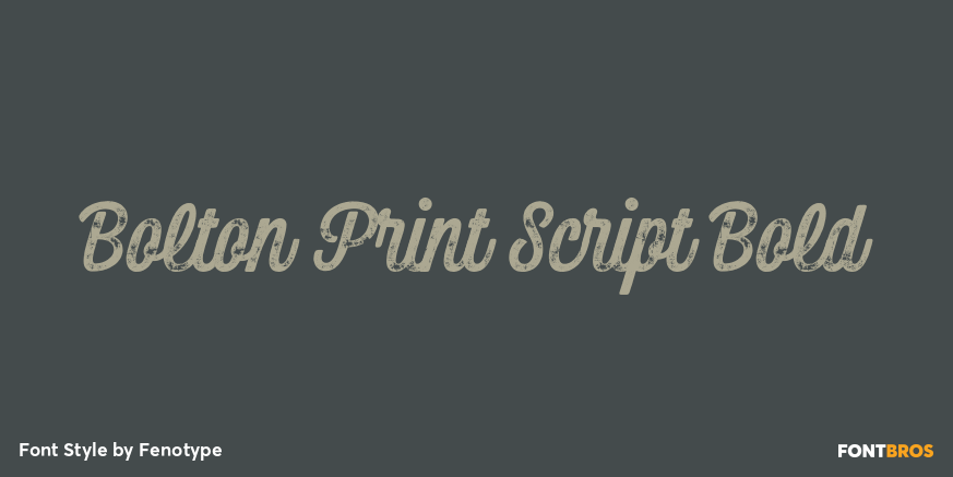 Bolton Print Script Bold Poster