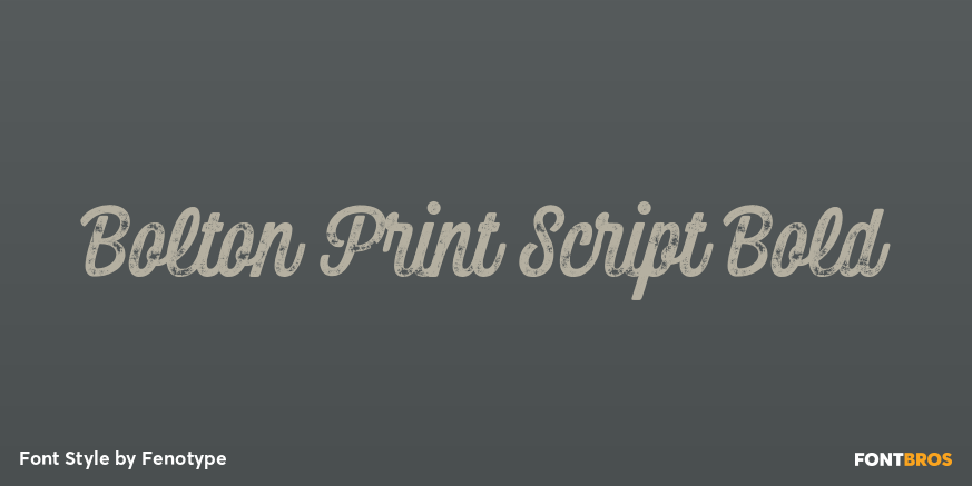 Bolton Print Script Bold Poster