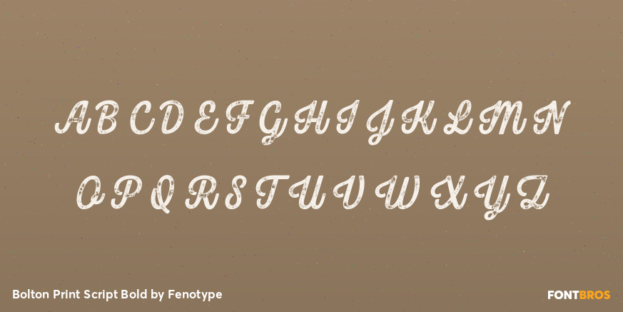Bolton Print Script Bold Font Poster #2