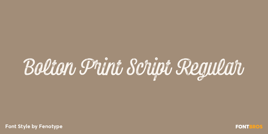 Bolton Print Script Regular Poster