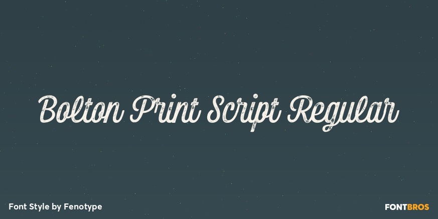 Bolton Print Script Regular Poster