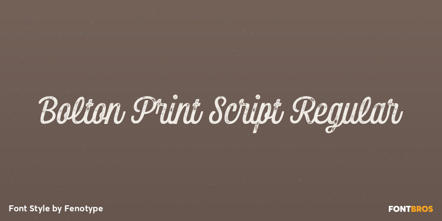 Bolton Print Script Regular Poster