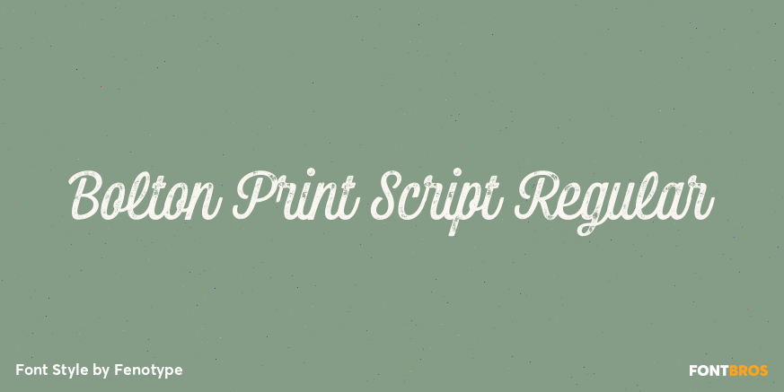 Bolton Print Script Regular Poster