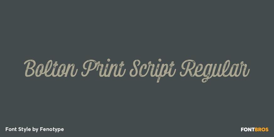 Bolton Print Script Regular Poster