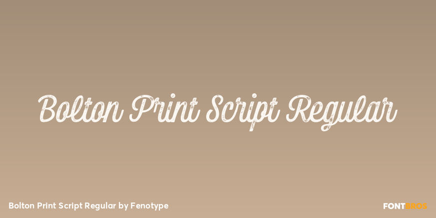 Bolton Print Script Regular Poster