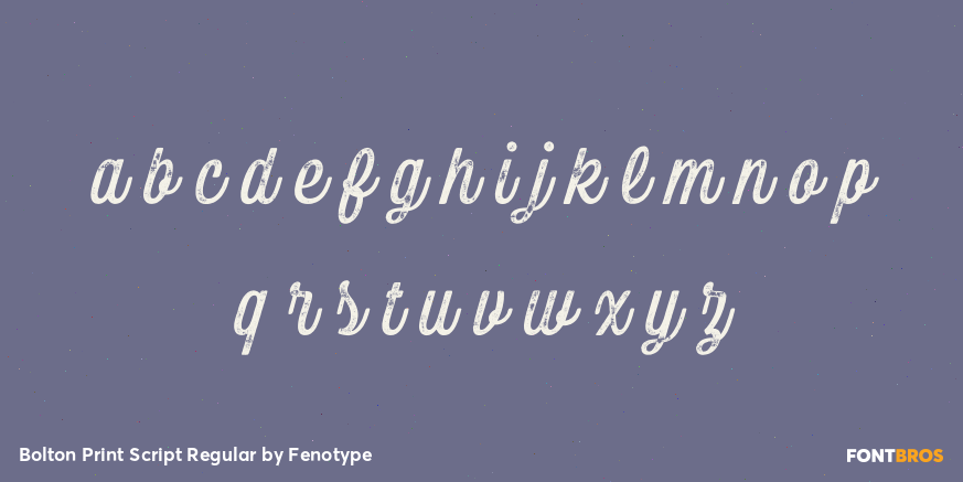 Bolton Print Script Regular Font Poster #1