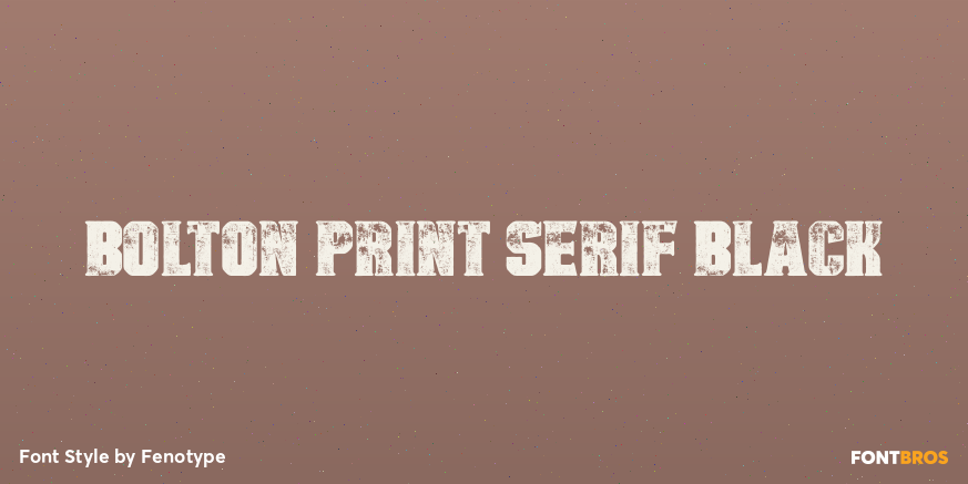 Bolton Print Serif Black Poster